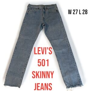 LEVI'S 501 SKINNY JEANS.